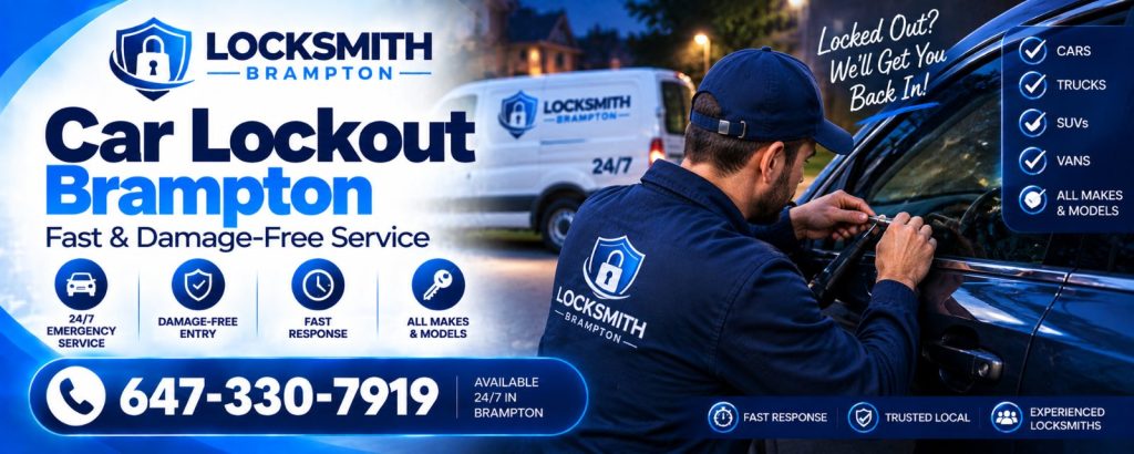 Locksmith unlocking a car door at night